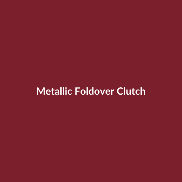 Metallic Foldover Clutch