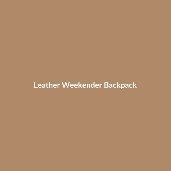 Leather Weekender Backpack