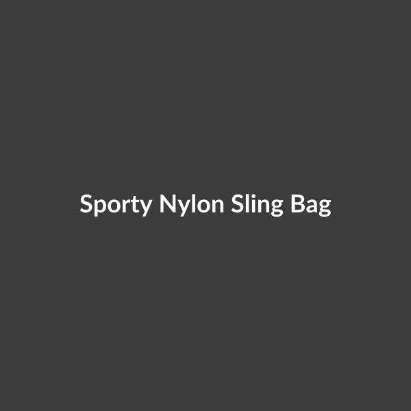 Sporty Nylon Sling Bag